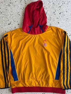 Eric Emanuel x Adidas Men's Hooded Pullover Windbreaker Jacket size M